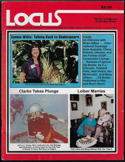 LOCUS the Newspaper of the Science Fiction Field: #378, July 1992