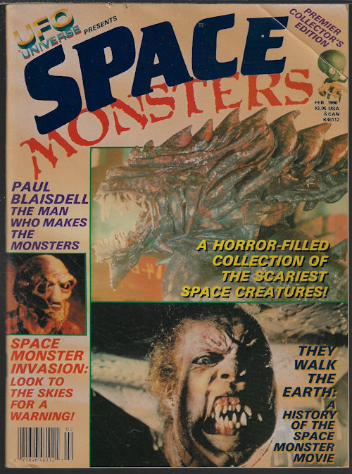 UFO UNIVERSE PRESENTS SPACE MONSTERS: February, Feb. 1990