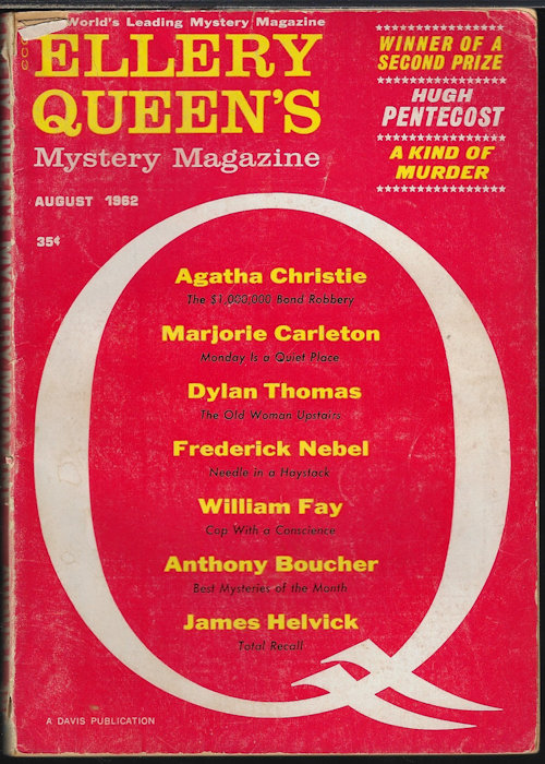 ELLERY QUEEN'S Mystery Magazine: August, Aug. 1962