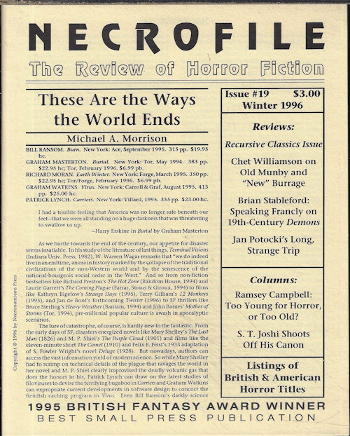 NECROFILE; The Review of Horror Fiction: No. 19, Winter 1996