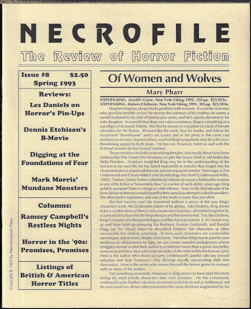 NECROFILE; The Review of Horror Fiction: No. 8, Spring 1993