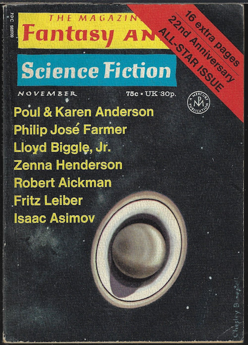 The Magazine of FANTASY AND SCIENCE FICTION (F&SF): November, Nov. 1971