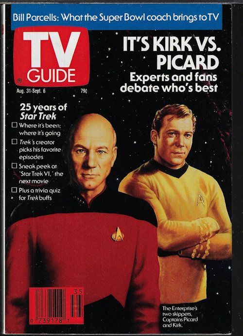 TV GUIDE: August, Aug. 31 - September, Sept. 6, 1991 (Star Trek)