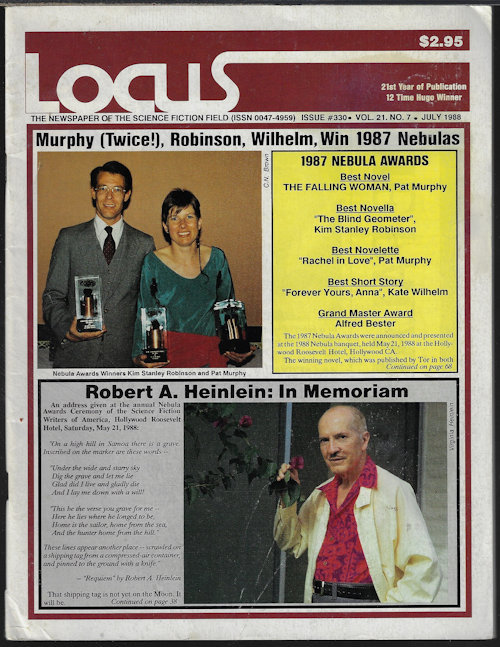 LOCUS the Newspaper of the Science Fiction Field: #330, July 1988