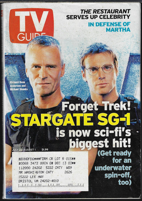 TV GUIDE: July 26 - August, Aug. 1, 2003 (Stargate SG-1)