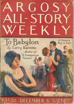 ARGOSY All-Story Weekly: December, Dec. 6, 1924 ("The Ship of Ishtar")