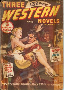 THREE WESTERN NOVELS: April, Apr. 1950