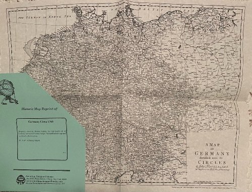 Historic Map Reprint of Germany Circa 1760