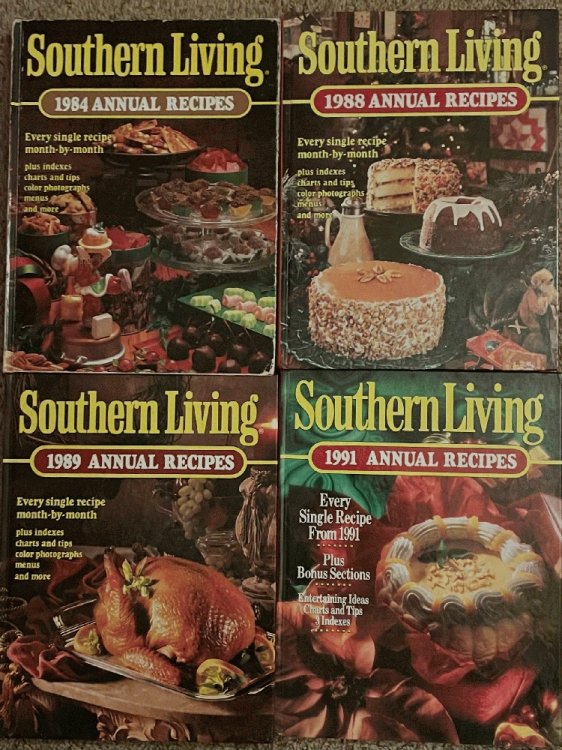 Bundle - (4) books: Southern LIving Annual Recipes from 1984, 1988, 1989, 1991