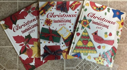 Bundle: (3) books: Christmas with Southern Living, 1987 1988 1989