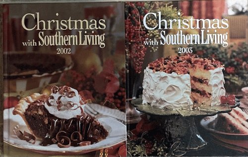 Bundle: (2) books: Christmas with Southern LIving 2002 2003