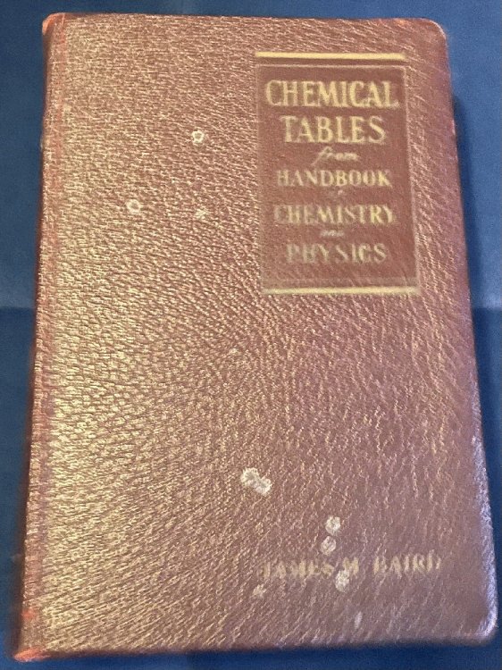 Chemical Tables from the Handbook of Chemistry and Physics