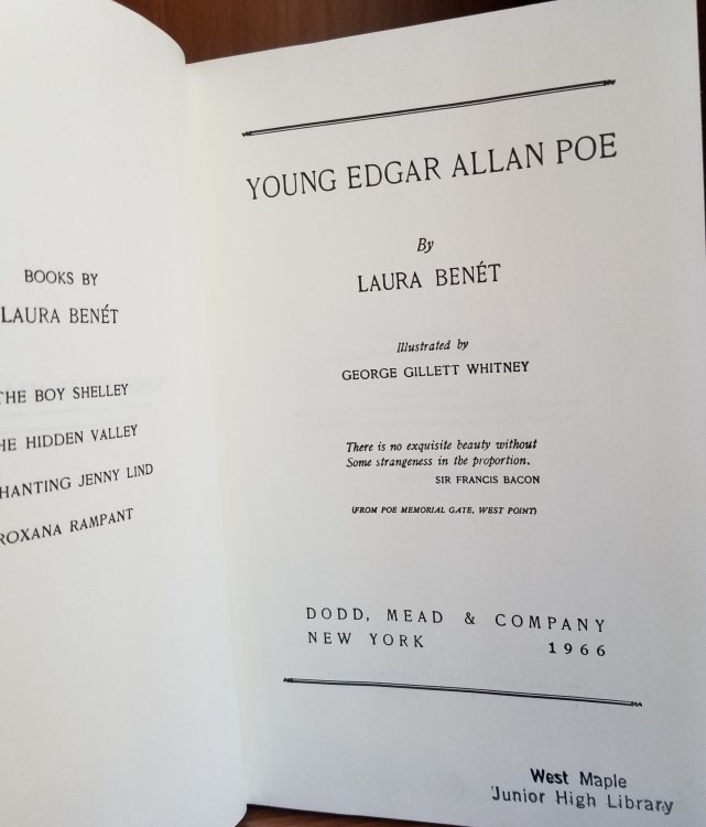 Young Edgar Allan Poe.