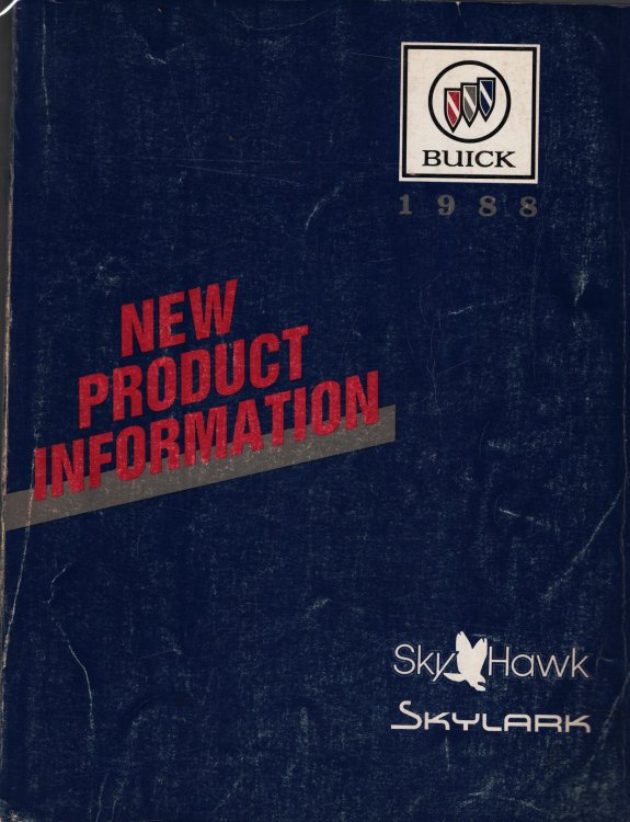1988 Buick Skyhawk and Skylark - New Product Information Manual
