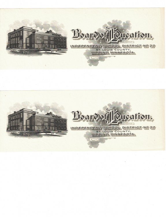 Hibbing, Minnesota Board of Education: Independent School District No. 27 [two copies]