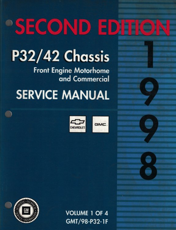 1998 Chevrolet, GMC P32/P42 Chassis Service Manuals: Front Engine Motorhome and Commercial: 2nd Edition (4 volume set)