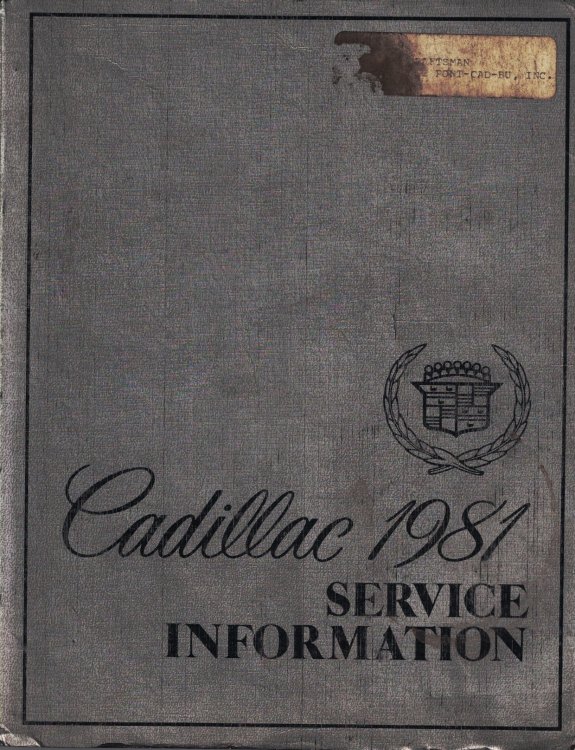 1981 Cadillac Service Information [Manual]