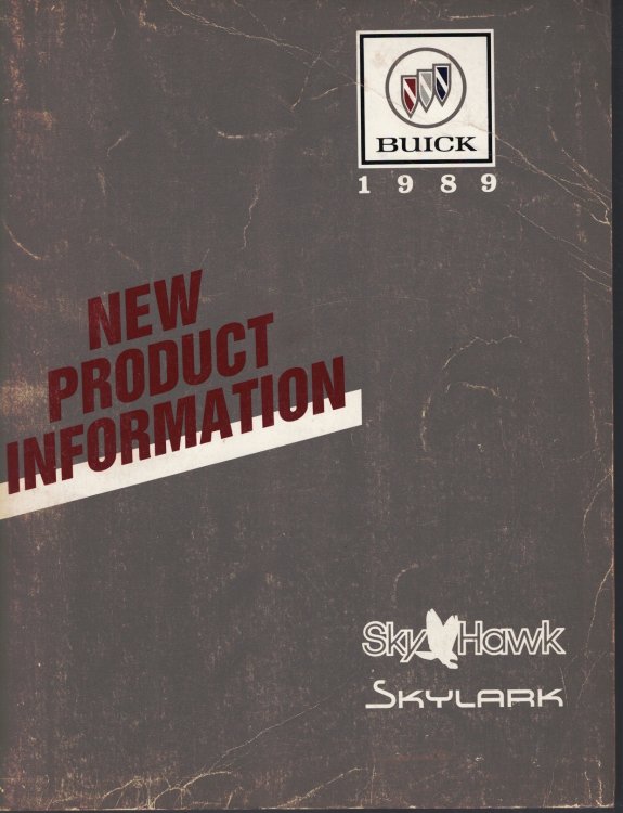 1989 Buick Skyhawk And Skylark - New Product Information Manual
