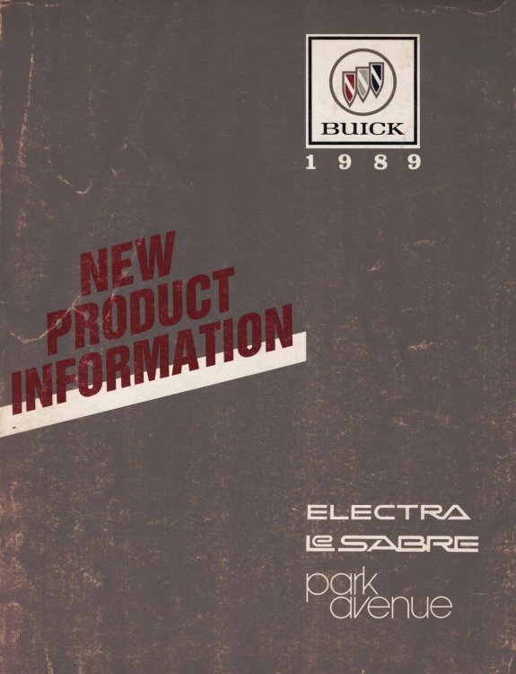 1989 Buick LeSabre - Electra / Park Avenue: New Product Information Chassis Service Manual