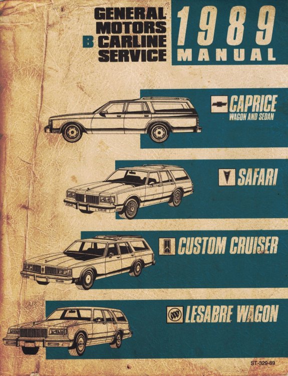1989 Chevrolet Caprice (Wagon and Sedan), Pontiac Safari, Oldsmobile Custom Cruiser, Buick LeSabre Estate & Electra Estate Service Manual [B Carline]