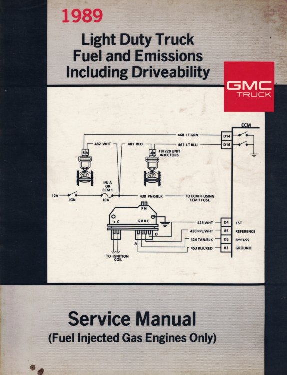 1988 GMC Light Duty Truck Fuel and Emissions Including Driveability Service Manual (Fuel Injected Gas Engines Only)