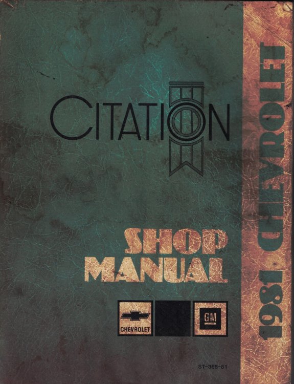 1981 Chevrolet Citation Service Manual