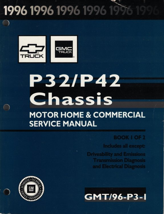 1996 Chevrolet, GMC P32/P42 Chassis - Motor Home & Commercial Service Manual (2 volume set)