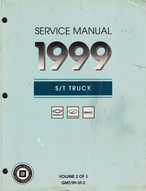 1999 S/T Truck - Chevrolet S-10 and Blazer, GMC Sonoma, Jimmy and Envoy, and Oldsmobile Bravada Service Manual (Volume 2 Only)