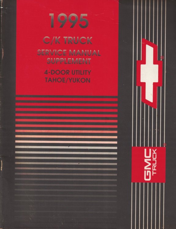 1995 Chevrolet / GMC, C/K Truck Service Manual Supplement: 4-Door Utility Tahoe/Yukon