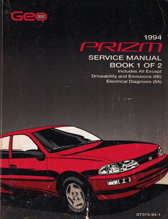 1993 Geo Prizm Service Manual