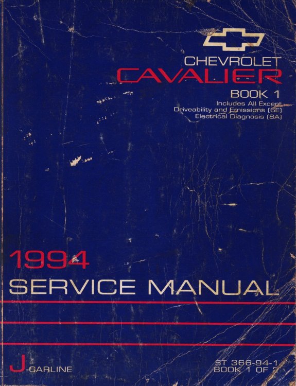 1994 J-Carline - Chevrolet Cavalier Service Manual (2 volume set)