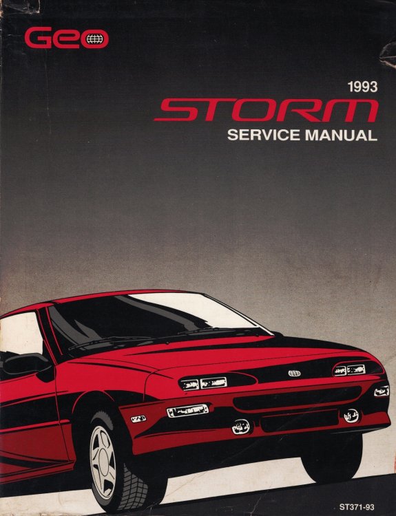 1993 Geo Storm Service Manual