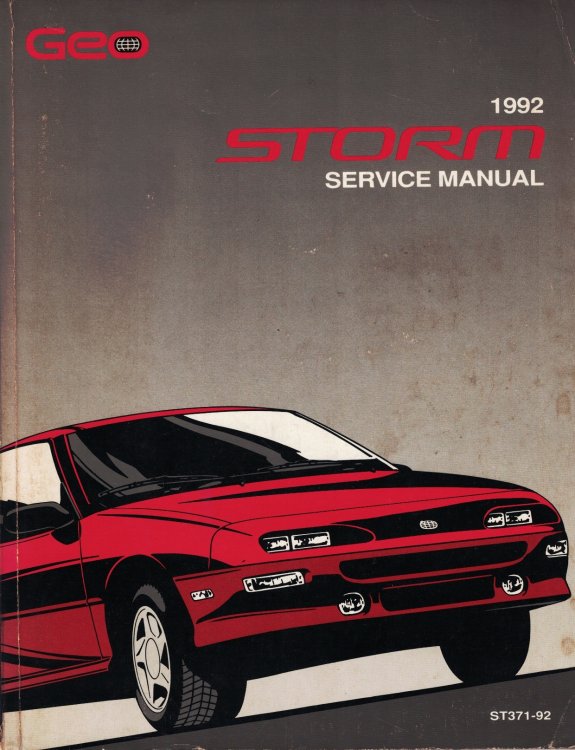 1992 Geo Storm Service Manual