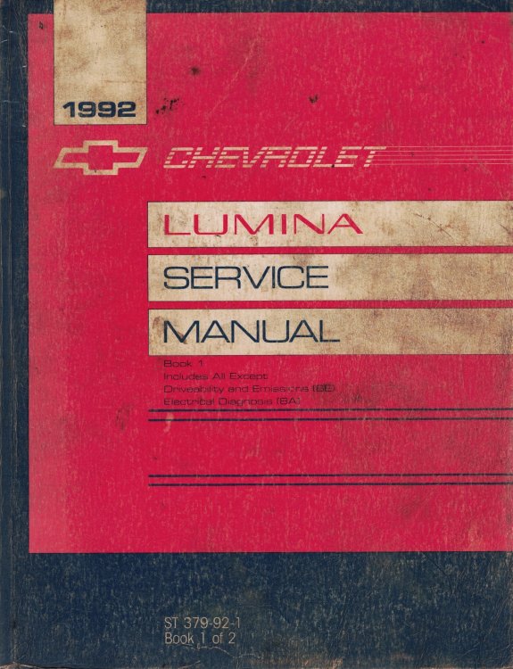 1992 Chevrolet Lumina Service Manual (2 Volume Set)