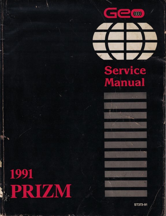 1991 Geo Prizm Service Manual - 3 Volume Set - Includes the Service Manual, the Service Manual Supplement, and the Electrical Diagnosis Manual Supplement