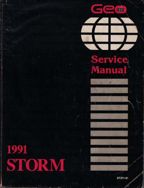 1991 Geo Storm Service Manual - 5 Volume Set - Includes the Service Manual, the Service Manual Supplement, the Electrical Diagnosis Manual Supplement, the Hatchback Model Supplement, and the Supplemental Inflatable Restraint (SIR) System Supplement