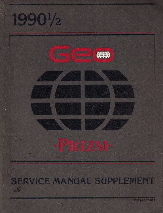 1990-1/2 Geo Prizm Service Manual Supplement