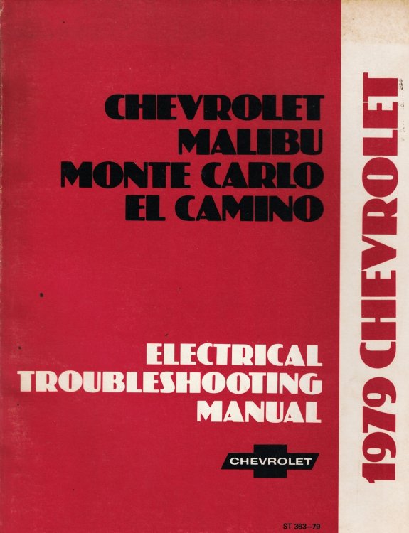 1979 Chevrolet, Malibu, Monte Carlo, & El Camino Electrical Troubleshooting Manual [Original Service Manual]