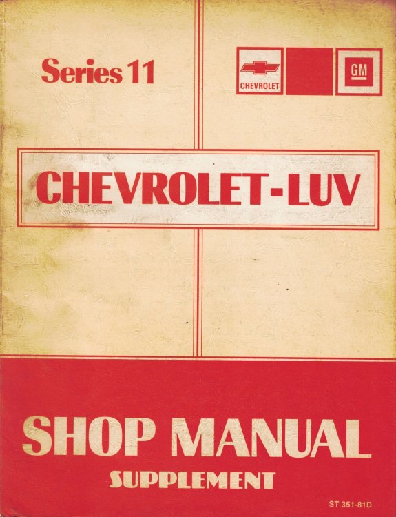 1981 Chevrolet Series 11 LUV Truck Diesel Engine Shop Manual Supplement [Original Service Manual]