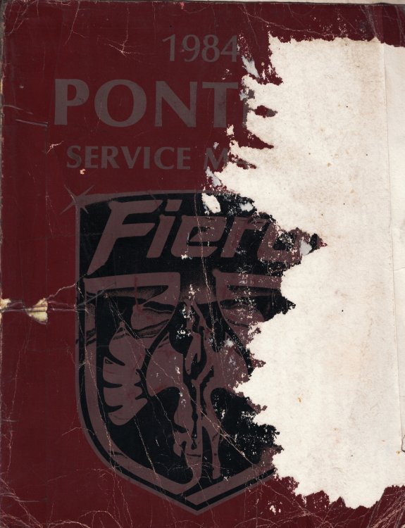 Image for 1984 Pontiac Fiero Service Manual 1984 Pontiac Fiero Service Manual