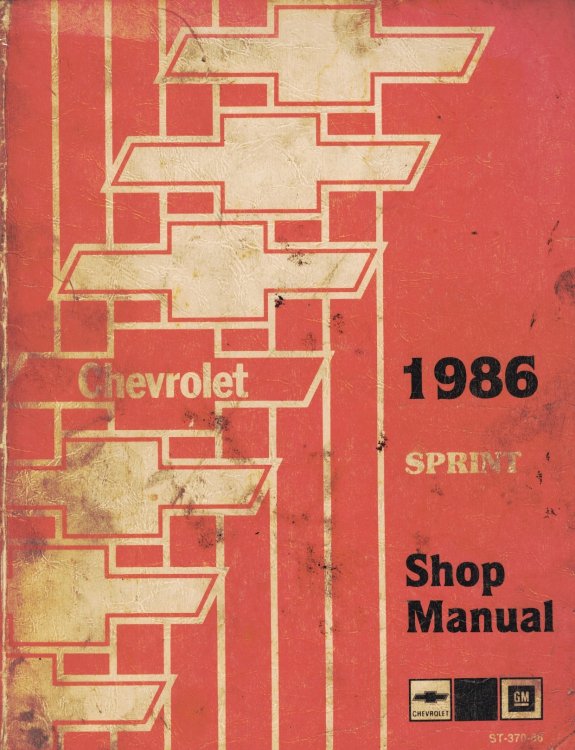 1986 Chevrolet Sprint Shop Manual [Original Service Manual]