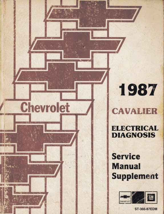 Image for 1987 Chevrolet Cavalier Electrical Diagnosis Service Manual Supplement 1987 Chevrolet Cavalier Electrical Diagnosis Service Manual Supplement