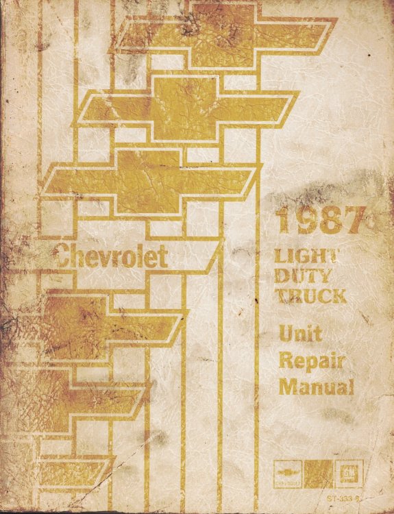 1987 Chevrolet Light Duty Truck Unit Repair Manual [Original Service Manual]