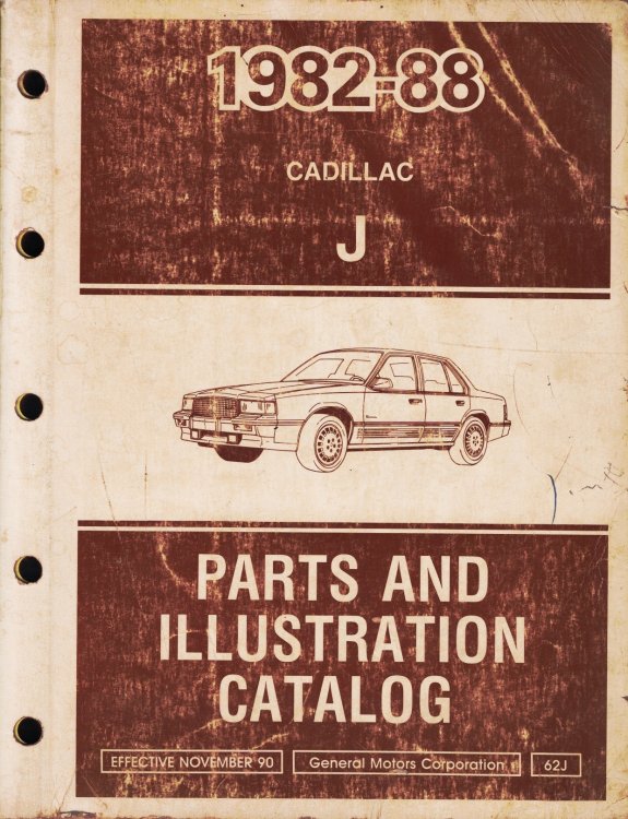 Image for 1982 - 1988 Cadillac J - Parts and Illustration Catalog 1982 - 1988 Cadillac J - Parts and Illustration Catalog