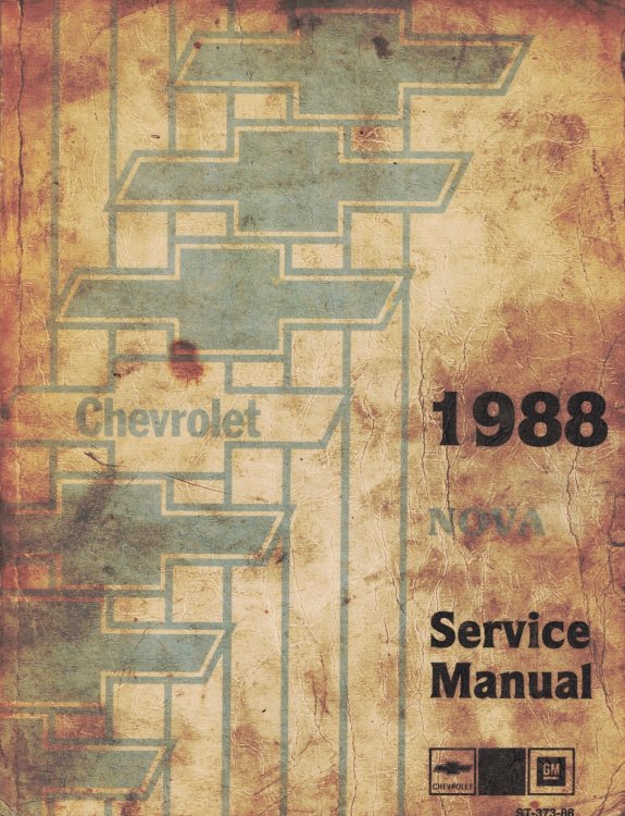 Image for 1988 Chevrolet Nova Service Manual 1988 Chevrolet Nova Service Manual