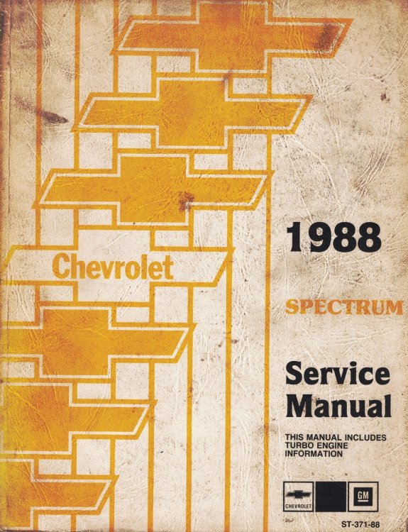 1988 Chevrolet Spectrum Service Manual (