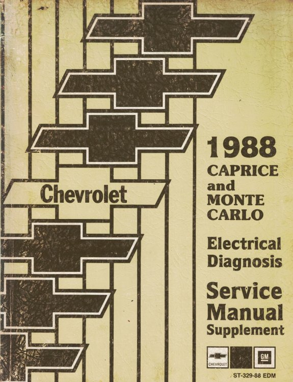 1988 Chevrolet Caprice and Monte Carlo Electrical Diagnosis Service Manual Supplement