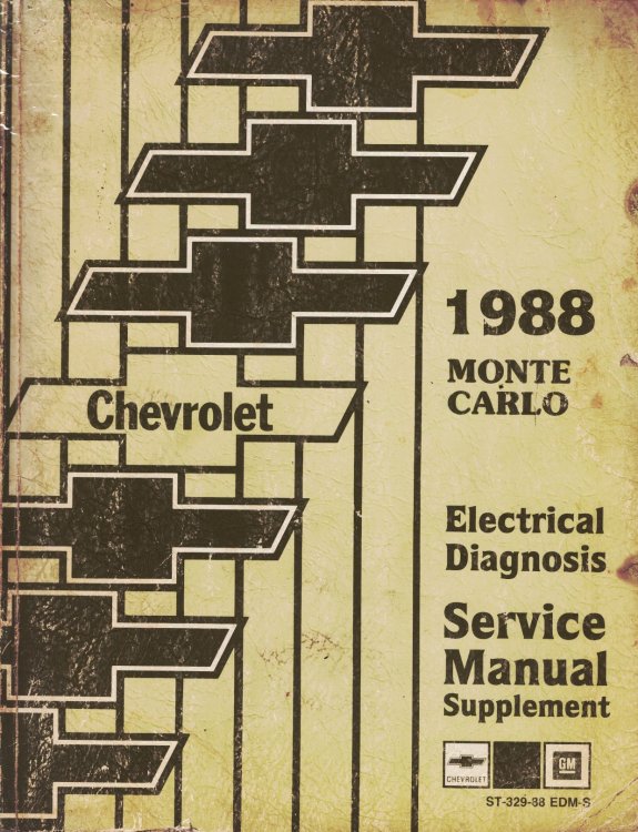 1988 Chevrolet Monte Carlo Electrical Diagnosis Service Manual Supplement