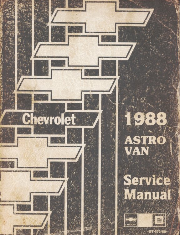 1988 Chevrolet Astro Van Service Manual - 2 Volume Set; includes the 
