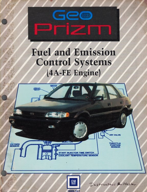 1989 Geo Prizm Fuel and Emission Control Systems (4A-FE Engine)